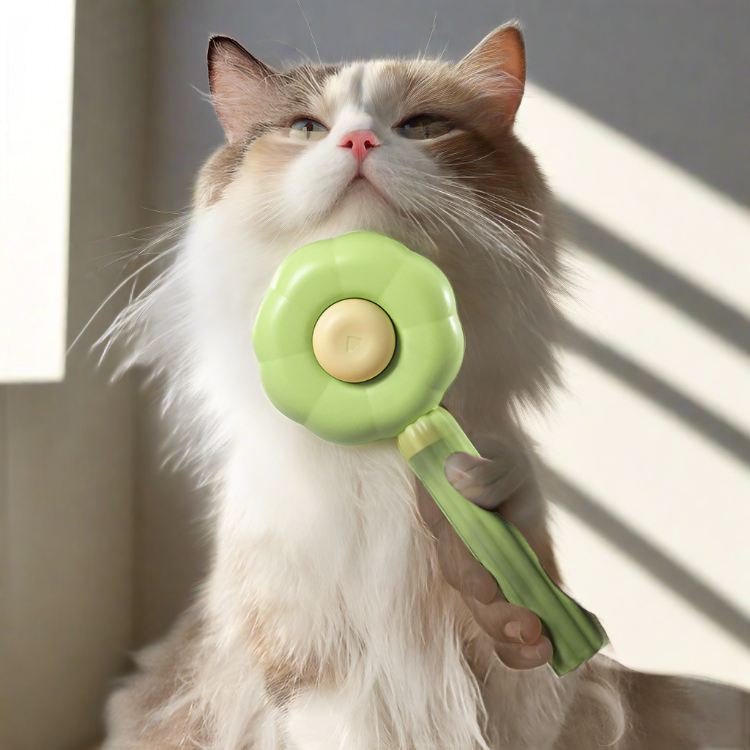 Self-Cleaning Cat Brush for Shedding & Grooming