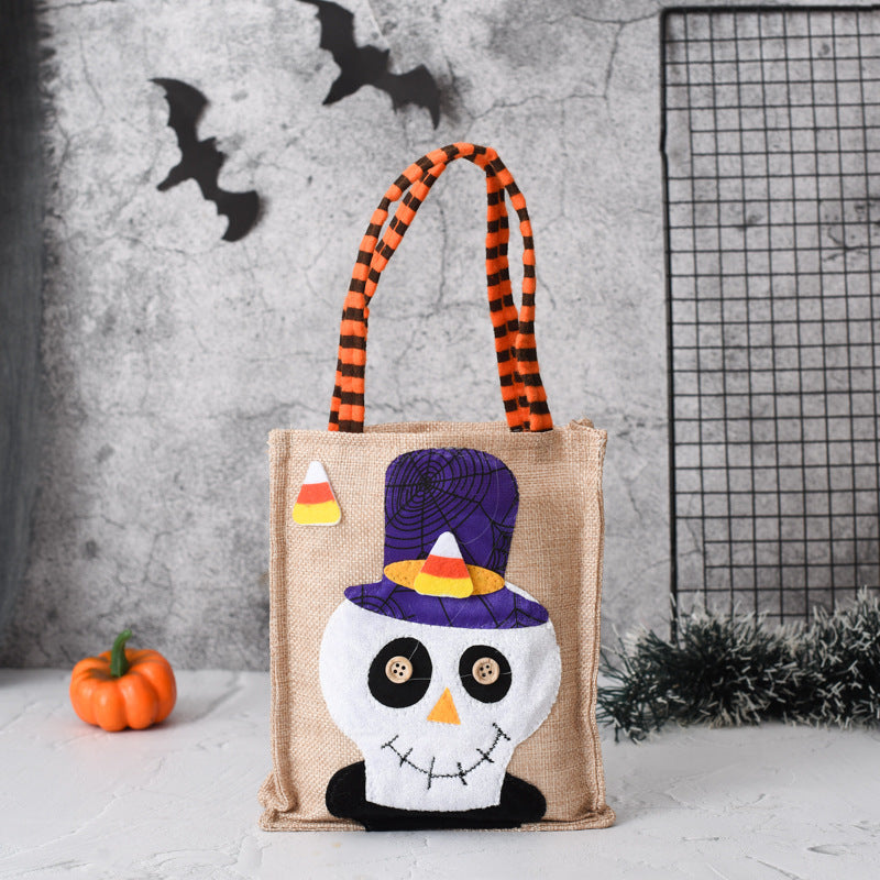 Creative Halloween Tote Bag for Kids | Witch, Skull, Pumpkin Gift & Candy Handbag