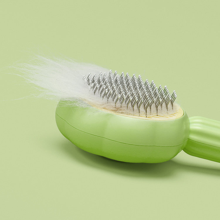 Self-Cleaning Cat Brush for Shedding & Grooming