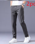 Men's Loose Fit Drawstring Pants Thin Casual Korean Style Sweatpants