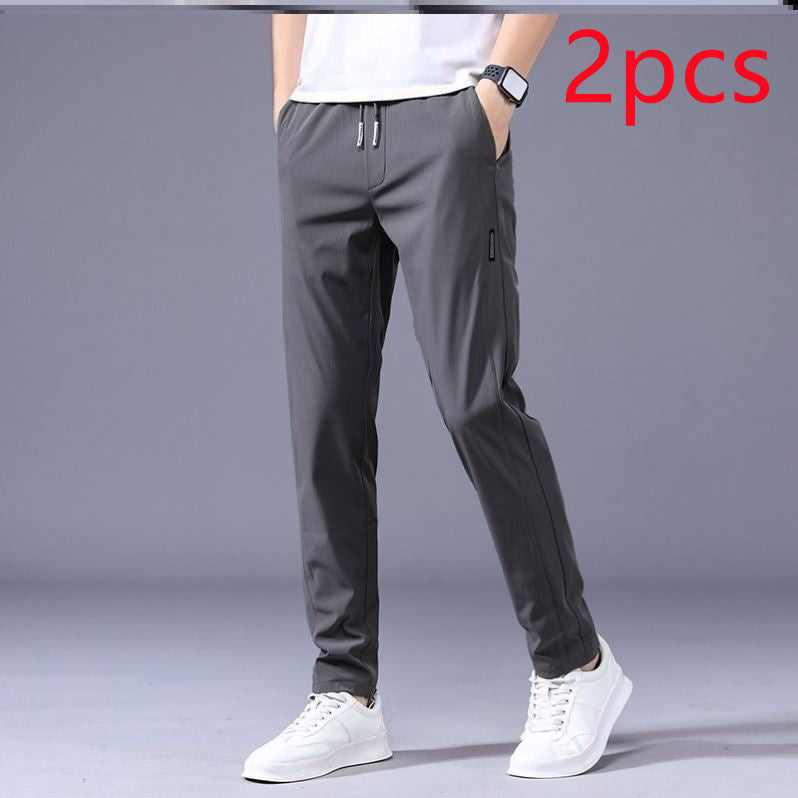 Men's Loose Fit Drawstring Pants Thin Casual Korean Style Sweatpants