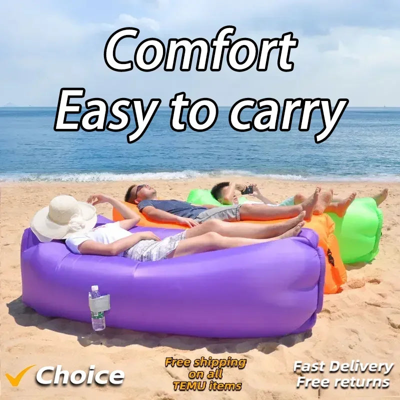 Inflatable Air Sofa: Portable Lounger for Camping, Festivals & Relaxation