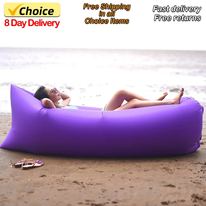 Inflatable Air Sofa: Portable Lounger for Camping, Festivals & Relaxation