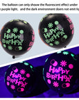 10PCS 12-Inch Glow in the Dark Fluorescent Balloons - Heart Latex Party Decor