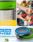 Silicone Vegetable and Fruit Cleaning Basket, Foldable Water Filter Net for Kitchen Drainage, Multi-Function Washing Tool.