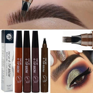 3D Waterproof Microblading Eyebrow Pen - Long Lasting Natural Dark Brown
