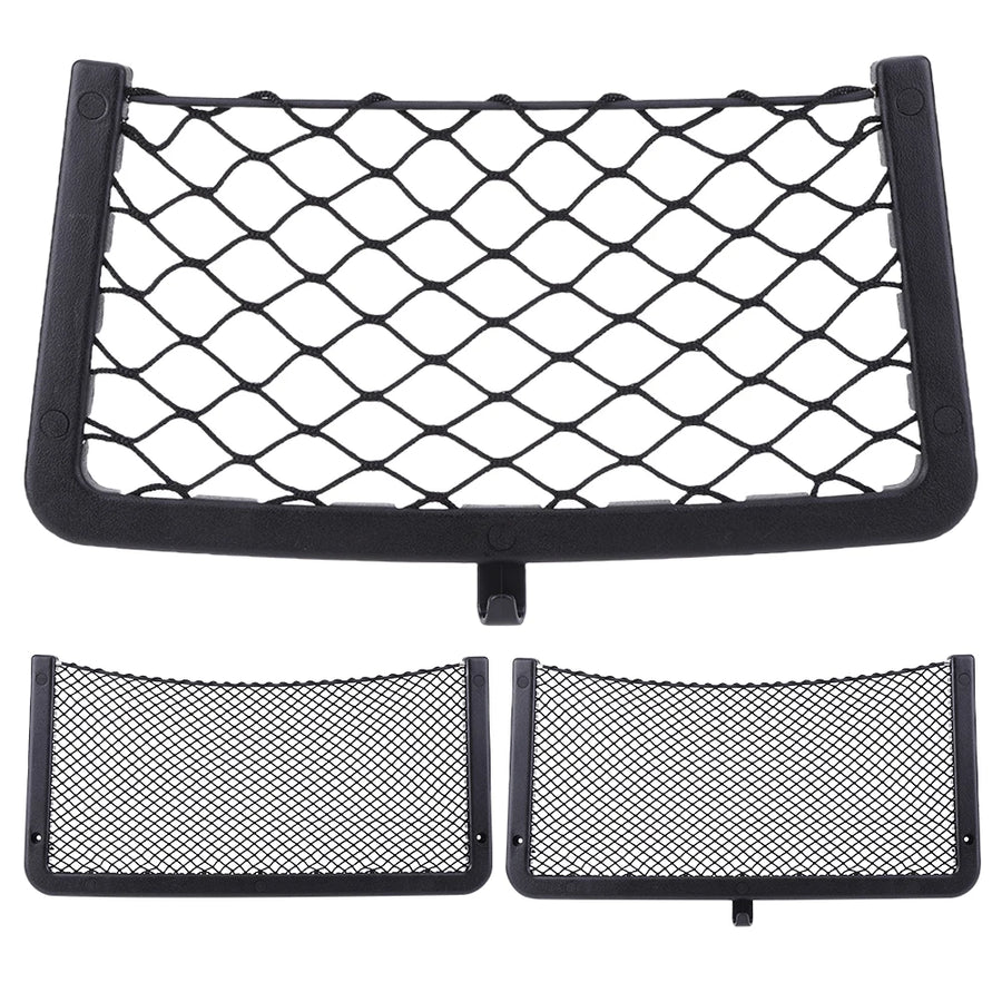 Elastic Net Cargo Mesh Organizer Vehicle Seat Back Storage for Bus, Camper, SUV, RV & Caravan