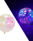 10PCS 12-Inch Glow in the Dark Fluorescent Balloons - Heart Latex Party Decor