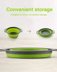 Silicone Vegetable and Fruit Cleaning Basket, Foldable Water Filter Net for Kitchen Drainage, Multi-Function Washing Tool.