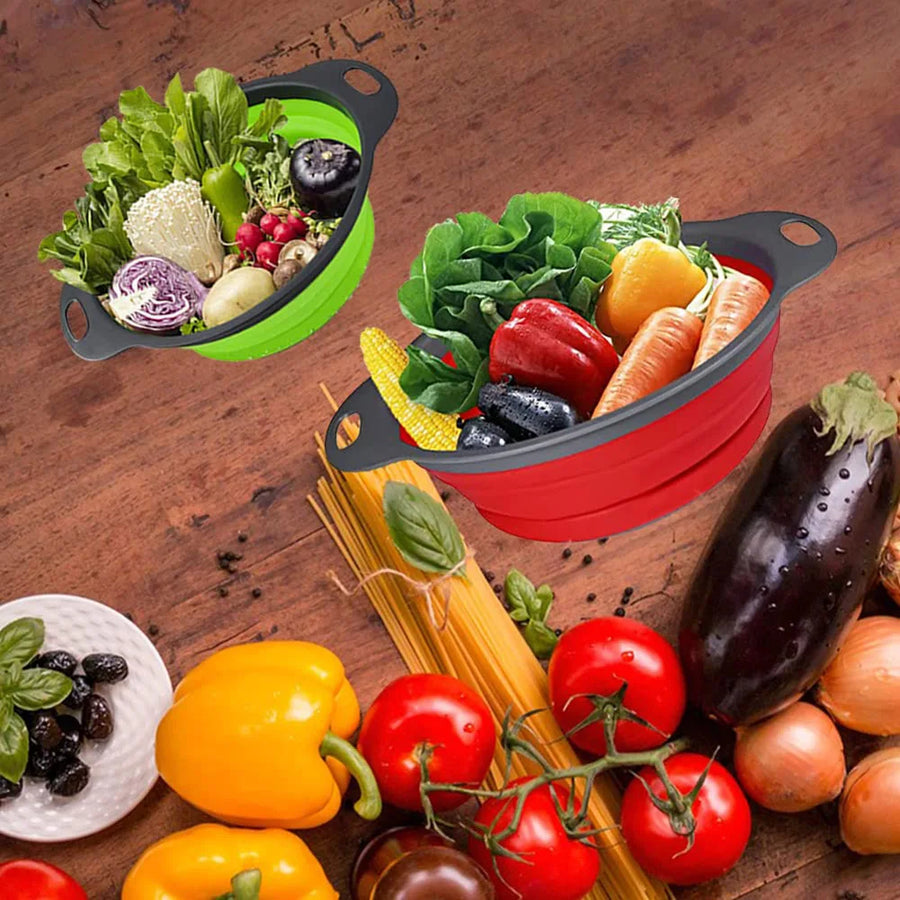 Foldable Kitchen Drain Basket – Eco-Friendly Silicone Fruit & Vegetable Washing Colander

This collapsible drain basket is perfect for washing fruits, vegetables, and salads. Made from durable PP+TPR material, it features a space-saving, foldable design that makes it easy to store without taking up valuable kitchen space. Available in vibrant Red, Orange, and Green, it is non-stick, easy to clean, and ideal for everyday use.

Key Features:

Eco-Friendly & Durable: Made from non-toxic, long-lasting materials
