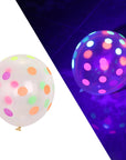 10PCS 12-Inch Glow in the Dark Fluorescent Balloons - Heart Latex Party Decor