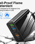 65W Fast Charger with PD & 3 USB Ports – Multi-Interface Travel Adapter 3.1A