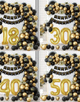 Create a stunning celebration with our Black Gold Balloon Garland Arch Kit! Perfect for milestone birthdays (18, 30, 40, 50 years) and elegant anniversary parties, this kit includes confetti latex balloons and all the essentials for an eye-catching black and gold party theme. Ideal for adult party decorations, this easy-to-assemble garland adds sophistication and charm to any event. Transform your venue with stylish and memorable decor today!