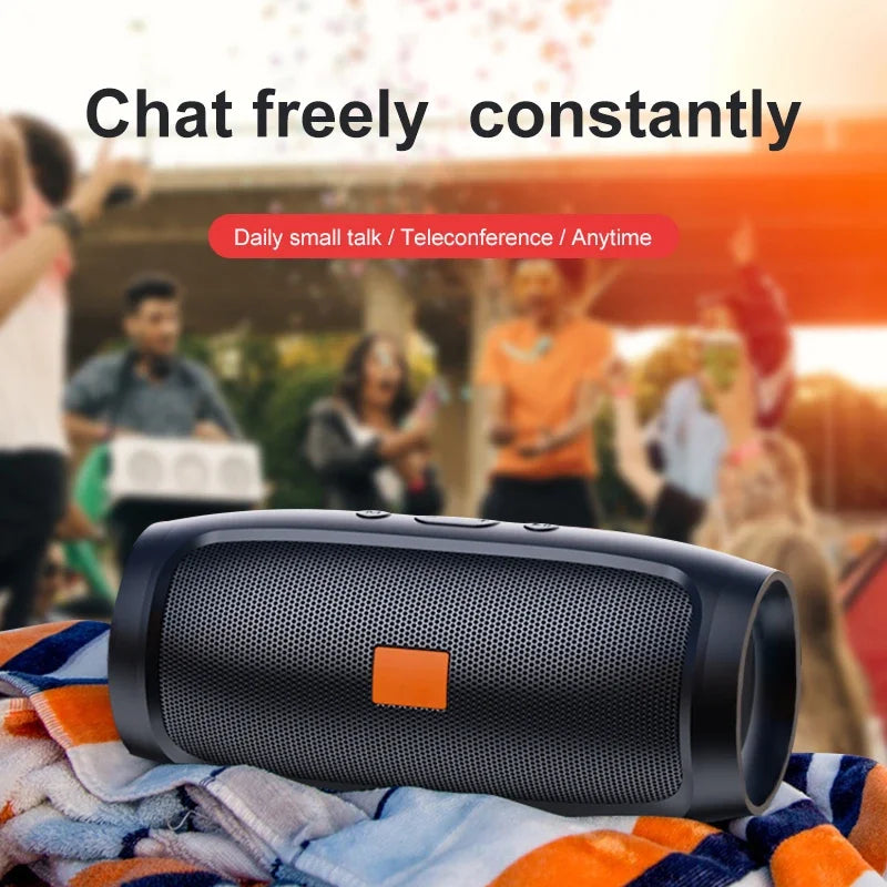 Portable Bluetooth Speaker with Dual Stereo, FM Radio, TF/USB Playback, and Subwoofer Sound
