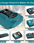 18V 22V Li-ion Battery Charger Fast Charging Replacement for Makita, Milwaukee, Dewalt, Bosch EU/US Plug