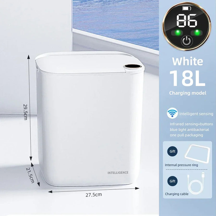 Smart Sensor Trash Bin 18L - Automatic, Rechargeable Wastebasket