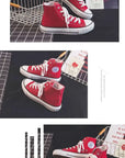 High Top Canvas Shoes for Women & Men – Trendy Korean Style, Comfortable Couple Sneakers