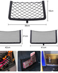 Elastic Net Cargo Mesh Organizer Vehicle Seat Back Storage for Bus, Camper, SUV, RV & Caravan