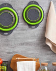 Silicone Vegetable and Fruit Cleaning Basket, Foldable Water Filter Net for Kitchen Drainage, Multi-Function Washing Tool.