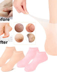 Silicone Foot Care Socks Anti Cracking Moisturizing Gel Socks Exfoliating Dead Skin Remove Pain Relief 2pcs/Pair