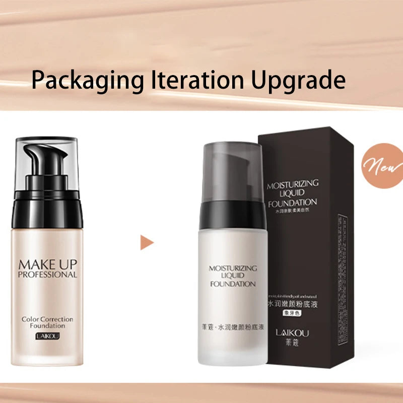 LAIKOU Makeup Base Face Liquid Foundation BB Cream Concealer Moisturizer Oil-control Whitening Waterproof