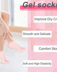 Silicone Foot Care Socks Anti Cracking Moisturizing Gel Socks Exfoliating Dead Skin Remove Pain Relief 2pcs/Pair