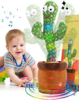 New Dancing Cactus Talking Cactus Baby Toys Sing 120pcs Music Songs Recording Repeats What You say Presents for Kids