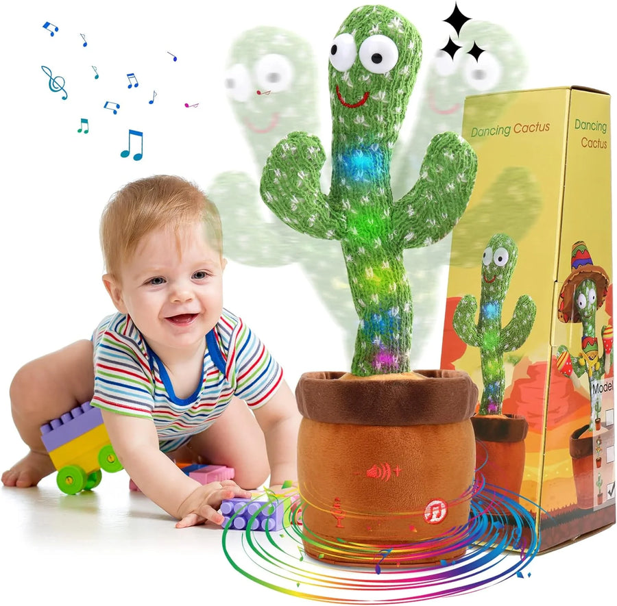 New Dancing Cactus Talking Cactus Baby Toys Sing 120pcs Music Songs Recording Repeats What You say Presents for Kids