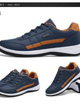 PU Leather Men's Casual Sneakers - Breathable, Non-Slip, Trendy Shoes