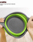 Silicone Vegetable and Fruit Cleaning Basket, Foldable Water Filter Net for Kitchen Drainage, Multi-Function Washing Tool.
