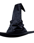 Halloween Pleated Witch Hat Black Ball Wizard Curved Witch Hat