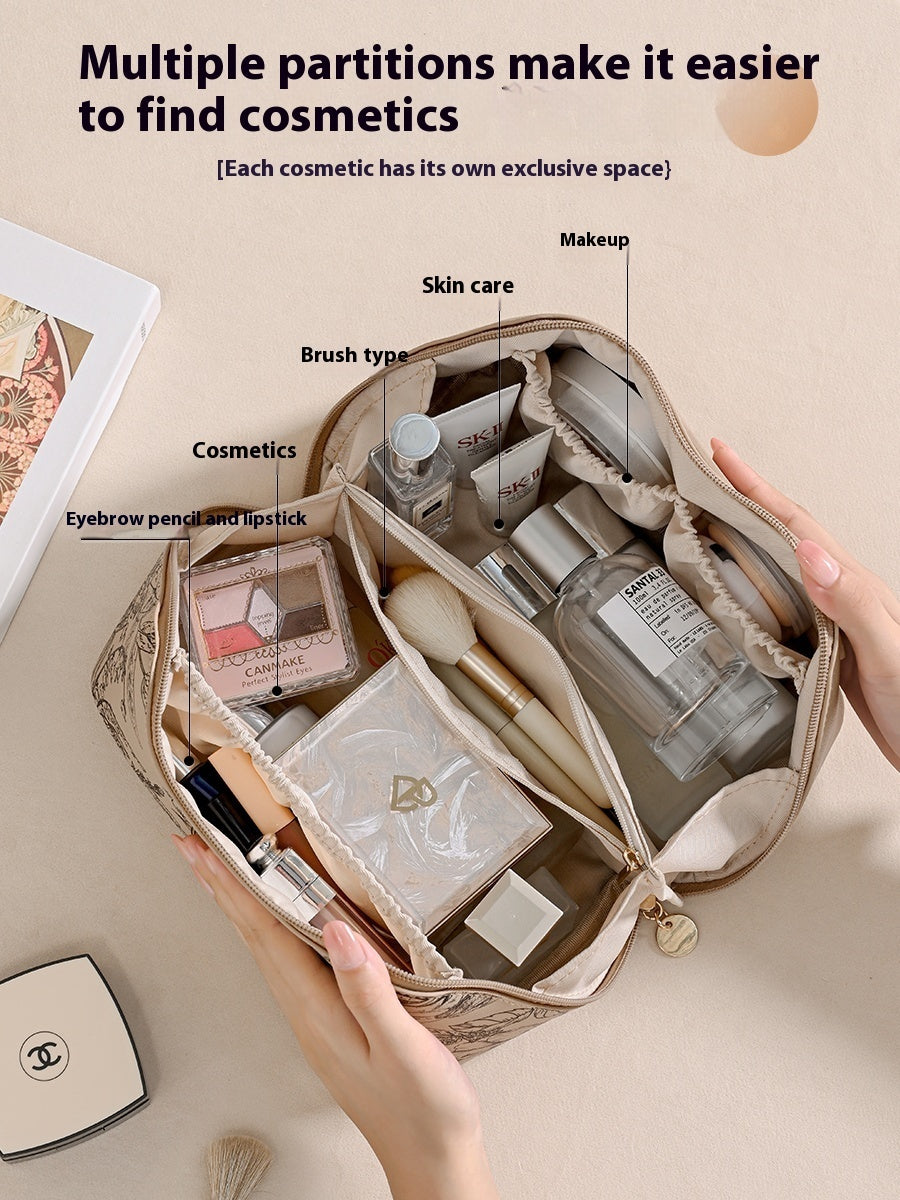 Large capacity makeup pouch travel makeup bag use as makeup case makeup bag organizer cosmetic bag