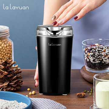 1pc Coffee Bean Grinder Electric, Food Processor, Food Mixer, 200W Powerful Spice Grinder Electric, Grain Mills, Espresso Grinder Grinder Coffee Grinder For Spices, Nuts, 12 Cups/2.7oz, One Touch Push-Button Control With Brush, Coffee Spoon